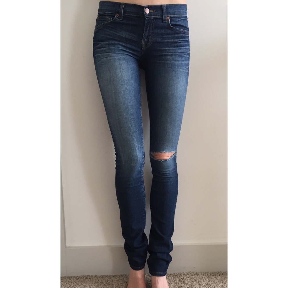 J BRAND Straight Leg Dark Denim Jeans